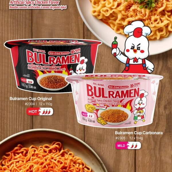 Bulramen Ramen Cabonara Flavor Bowl 110g X 12ks